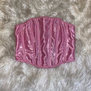 Glassons Pink Sparkly Corset Top